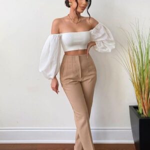 Pantalón cintura de avispa