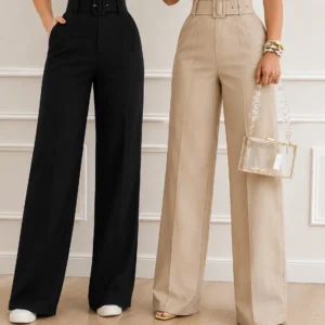 Wide leg con faja